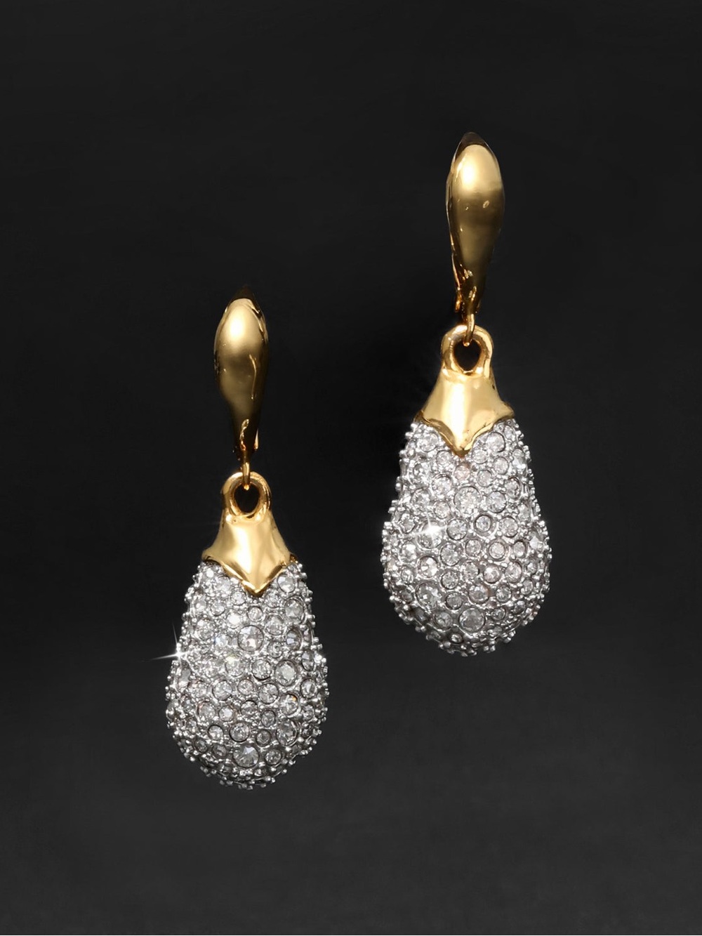 Alexis Bittar Solanales Crystal Pavé Teardrop Leverback Earring